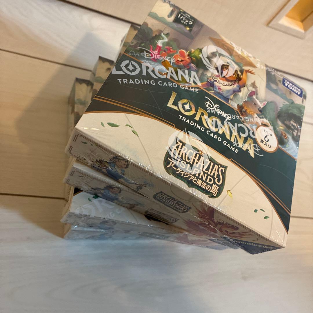 ディズニー　ロルカナTCG アーケイジアと魔法の島　シュリンク付きボックス4箱