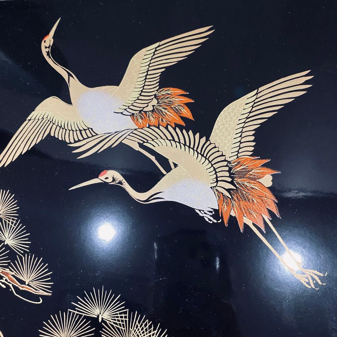 【本蒔絵漆器】新品未使用　橋本漆芸　文箱 漆器 鶴デザイン