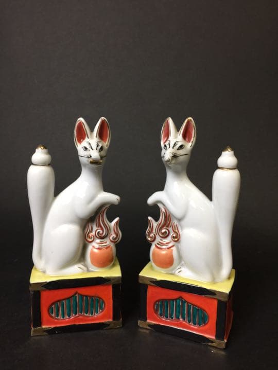 年代物 稲荷様  吉祥 狐さん(きつね) 古美術 宗教美術