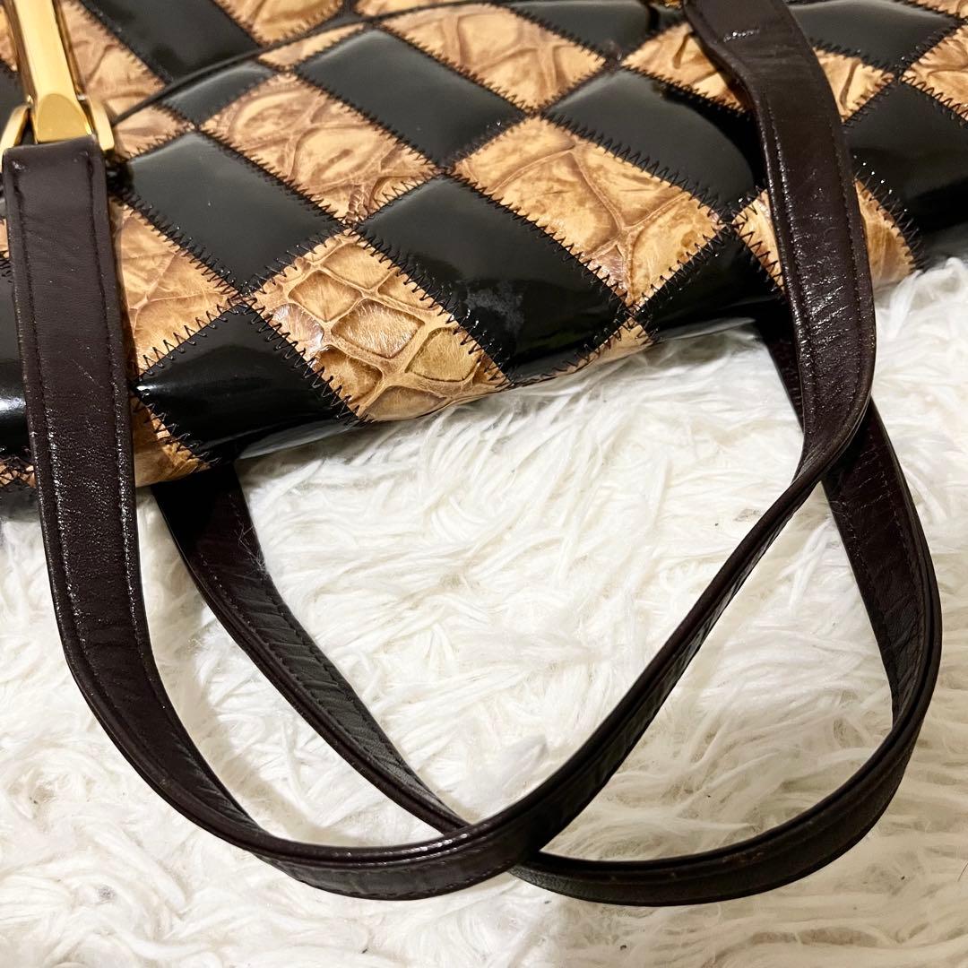 【希少】エキゾチック　ハンドバッグ　和装