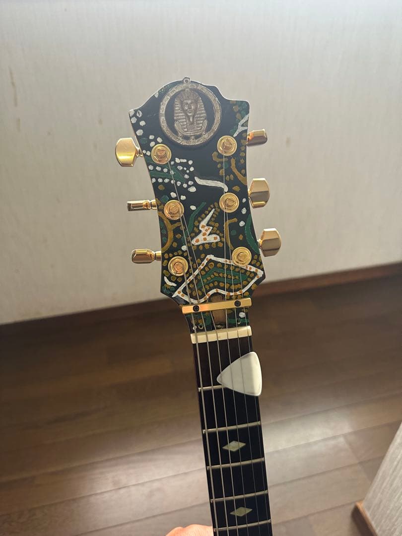 hideモッキンバード 自作アメーバペイントギター