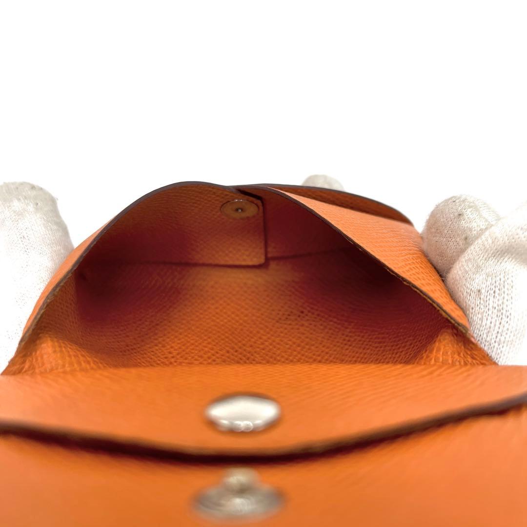 【極稀少】エルメス カルヴィデュオ ケース カードケース オレンジ