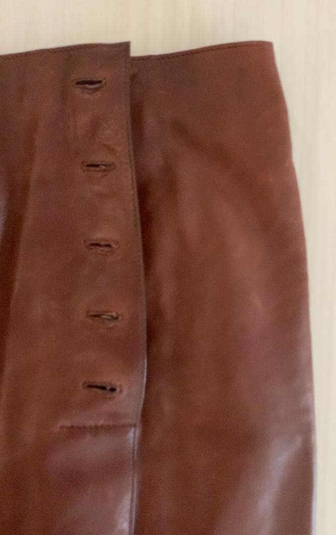 エルメス HERMES レザースカート　本革※使用感あり　ヴィンテージ