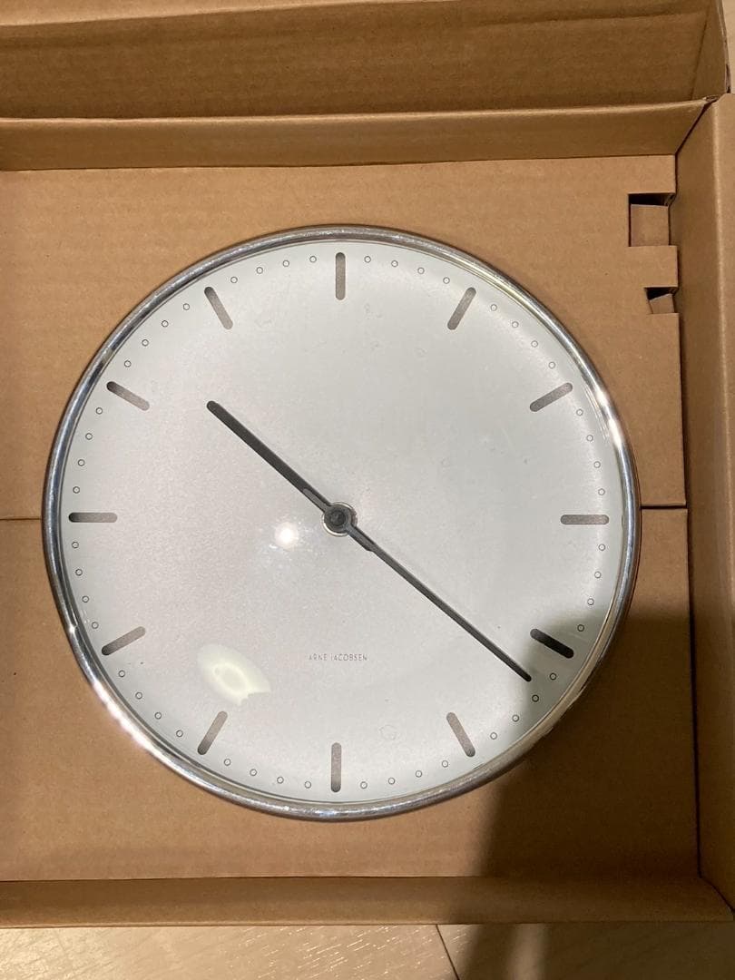 【ジャンク】ARNE　JACOBSEN　CITY HALL 壁掛け時計
