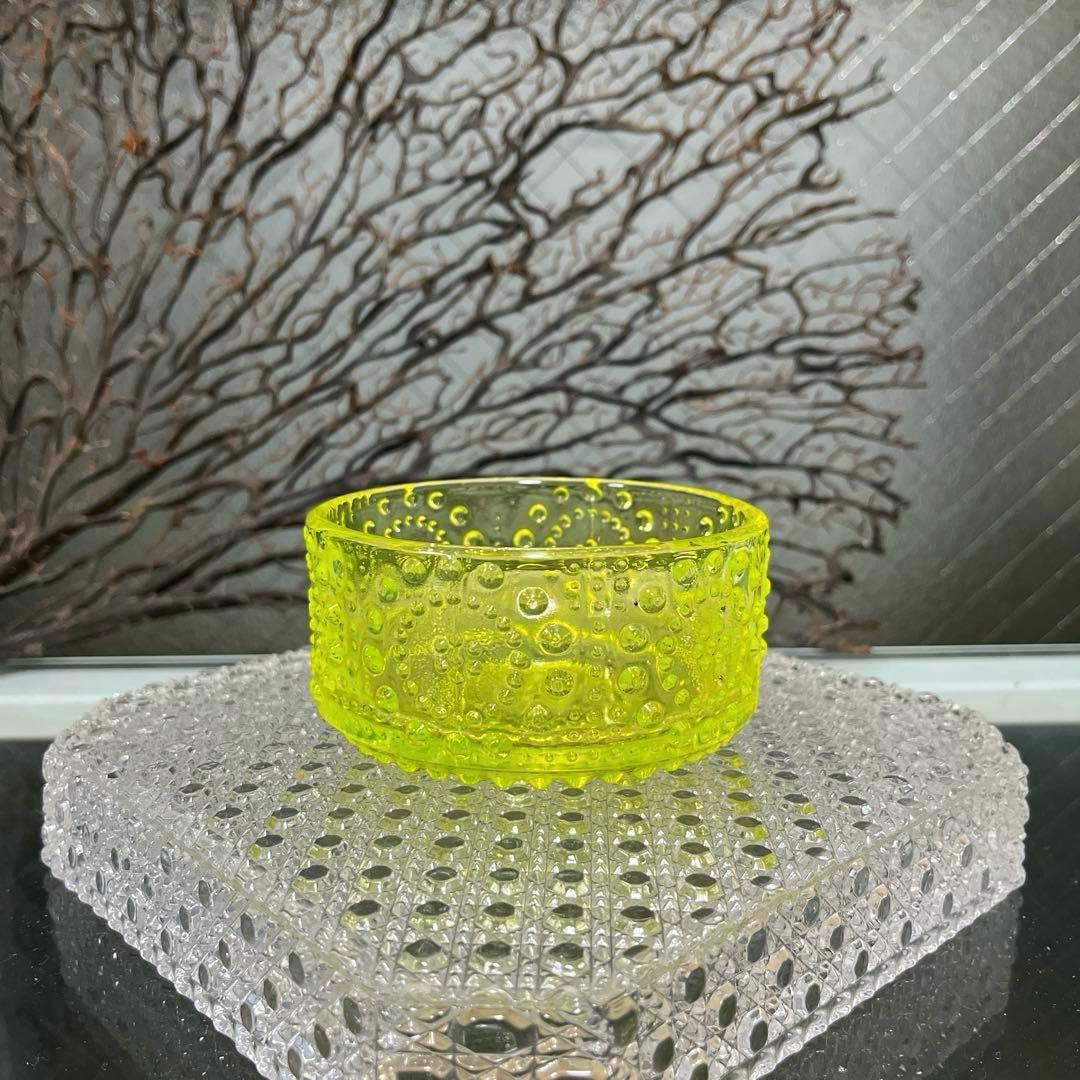 骨董 時代ガラス フィンランド グラッポニア ボウル 小鉢 ウランガラス