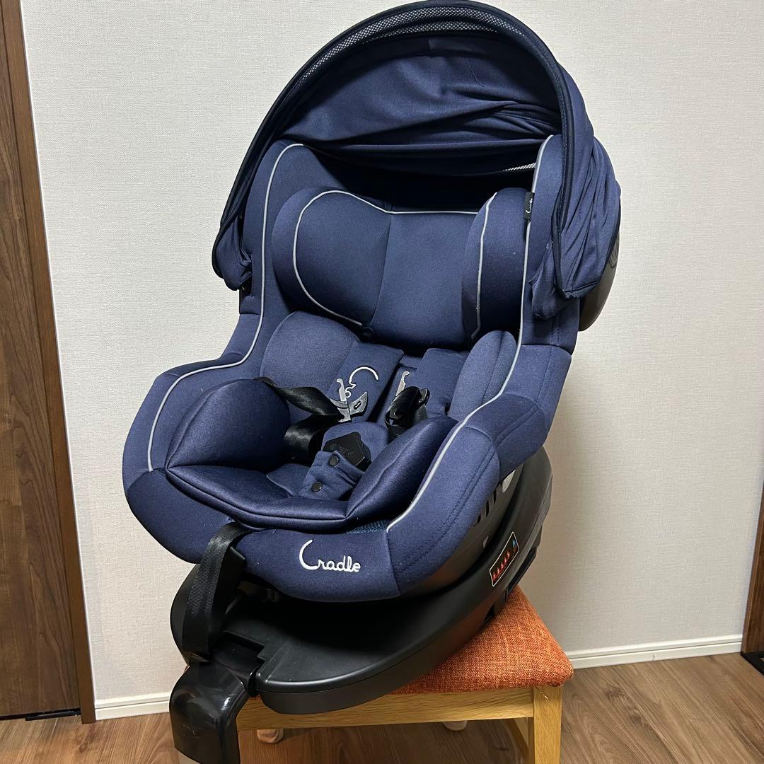 チャイルドシート クレイドル オーカクルターンプライム ISOFIX ネイビー