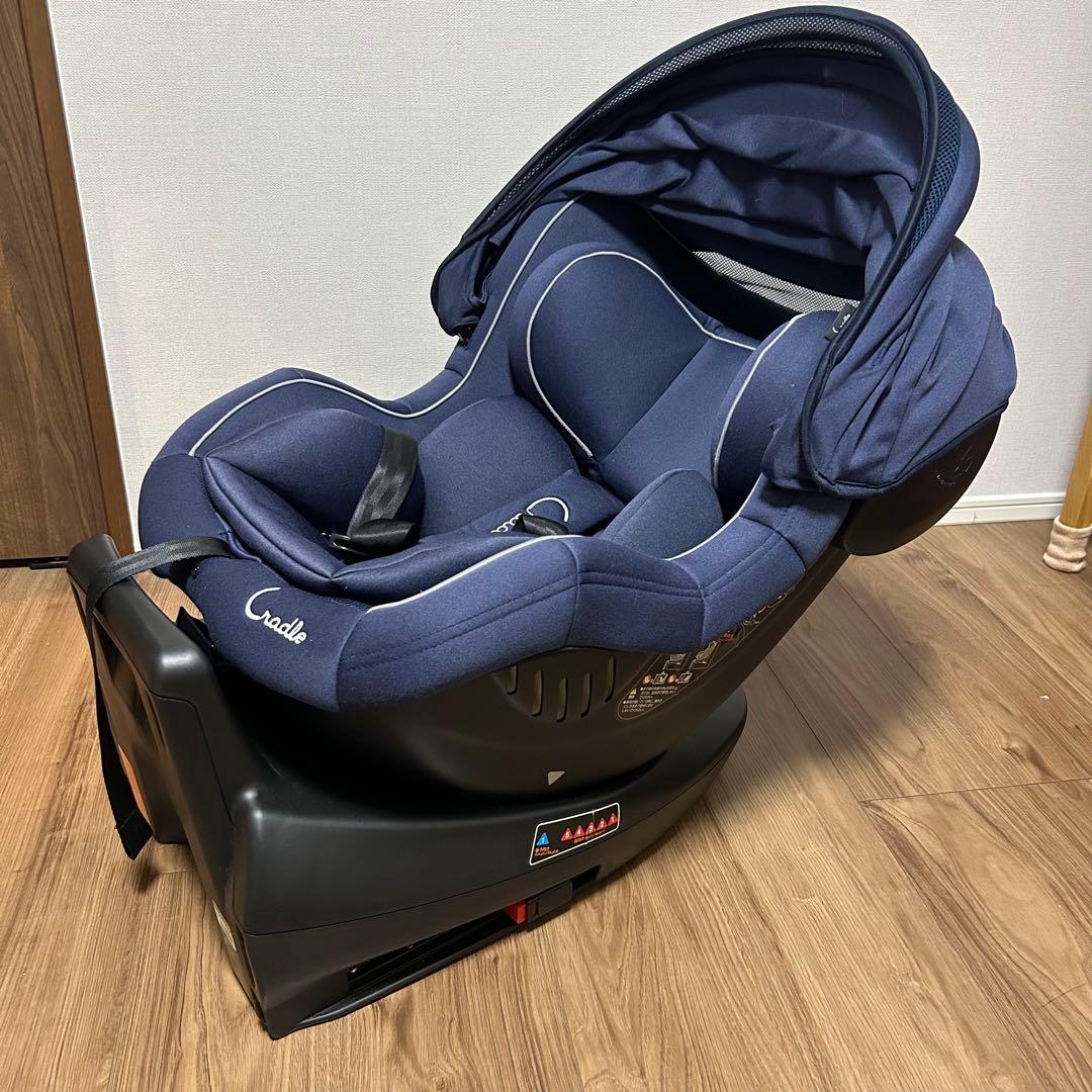 チャイルドシート クレイドル オーカクルターンプライム ISOFIX ネイビー