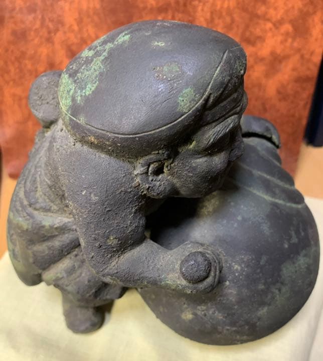 内島一平 造 銅製 大黒様像 縁起物東京高岡銅器古美術品