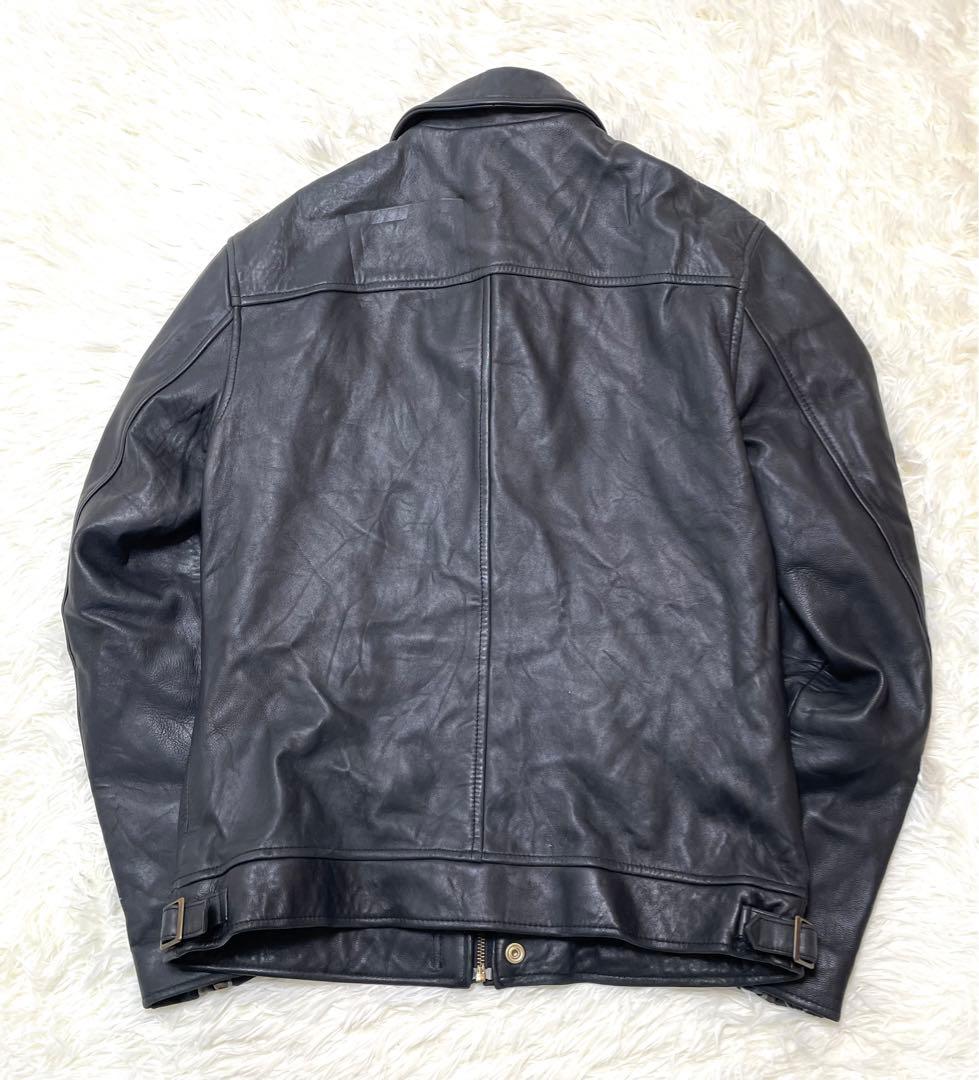 極上ラムレザー】XL✨R.NEWBOLD シングルライダースジャケット 黒