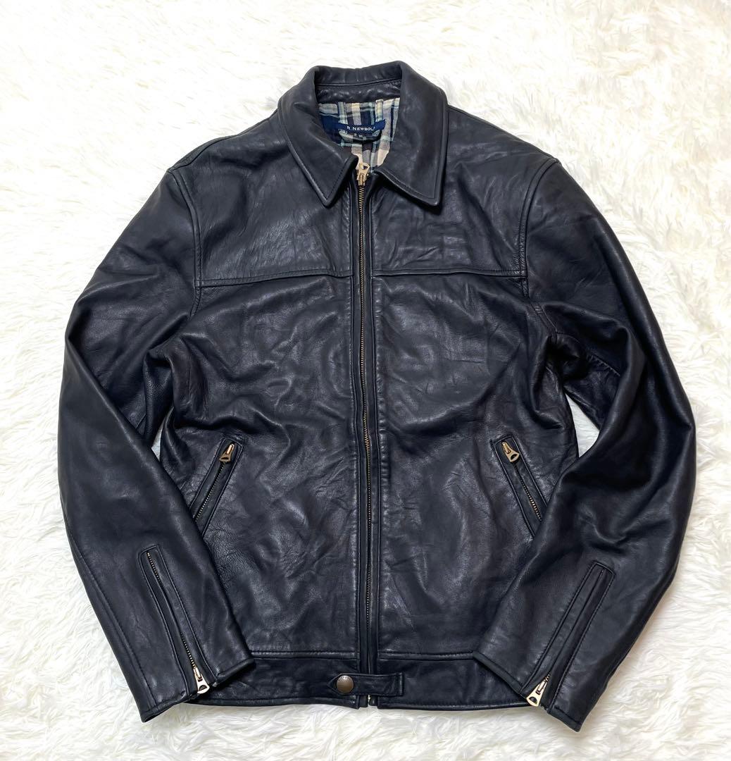 極上ラムレザー】XL✨R.NEWBOLD シングルライダースジャケット 黒