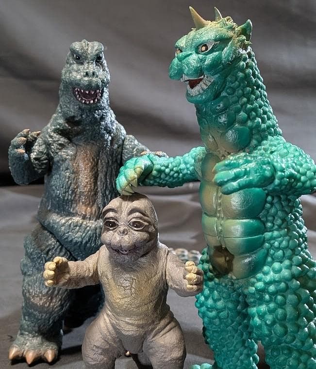 ゴジラ＆ミニラ＆ガバラ（Y・MSF）ソフビフィギュア3体セット