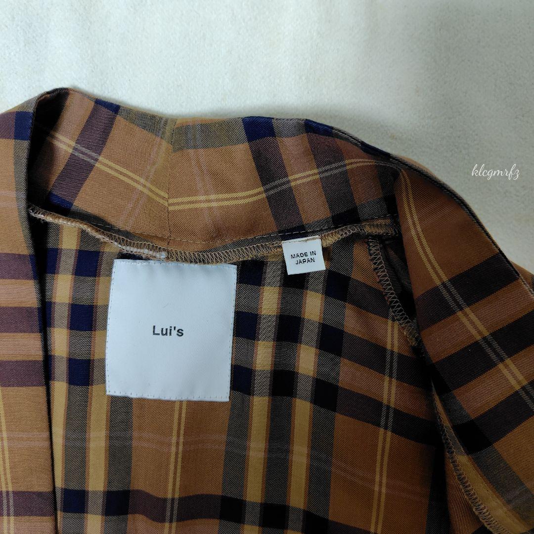美品 Lui's キュプラ 羽織り シャツ コート ロング ガウン ルイス