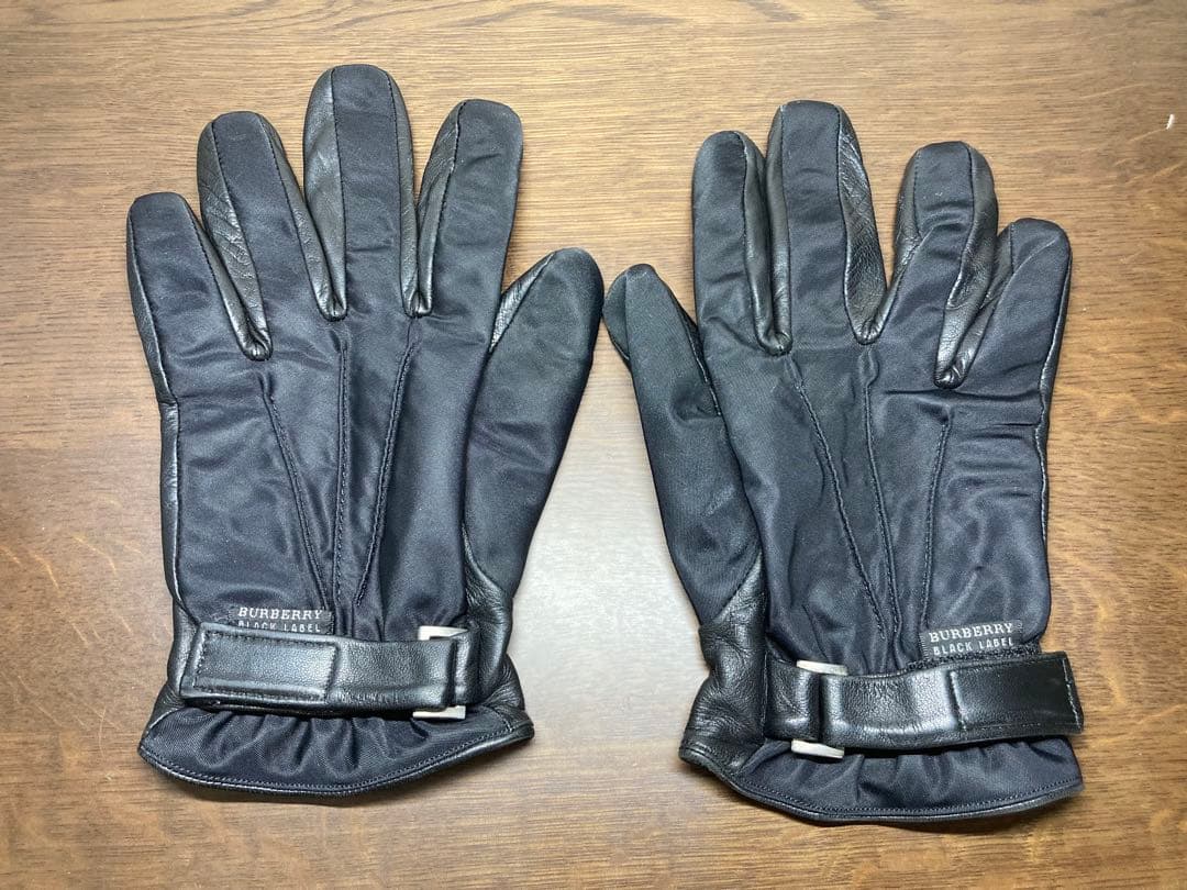 BURBERRY BLACK LABEL 革手袋 ブラック バーバリーBURBERRY ブラック