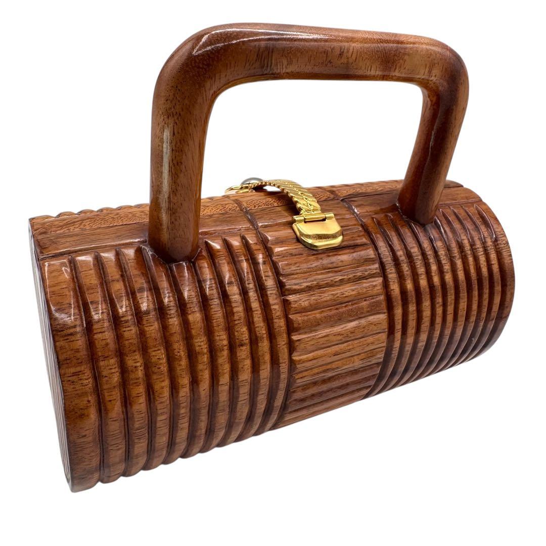 TIMMY WOODS ウッドバッグ バレルシェイプ 木製 保存袋 カード付