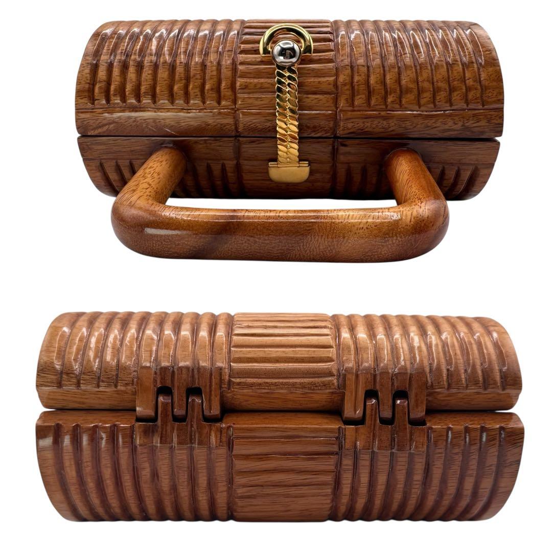 TIMMY WOODS ウッドバッグ バレルシェイプ 木製 保存袋 カード付