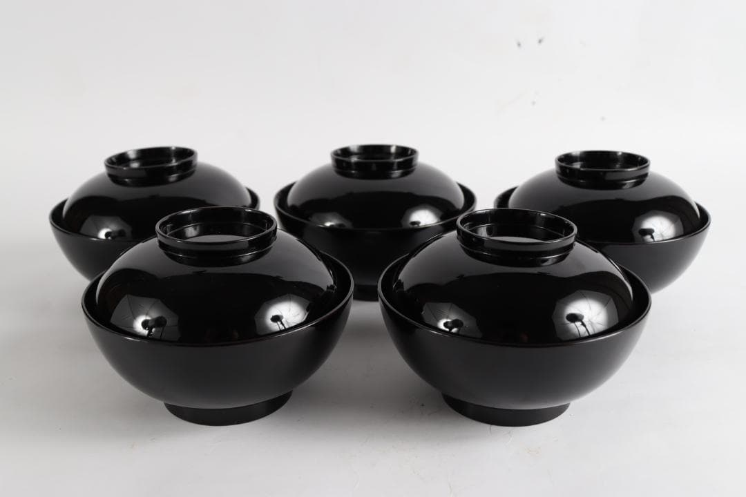 輪島塗 大向高洲堂 煮物椀 五客 蓋付椀 共箱