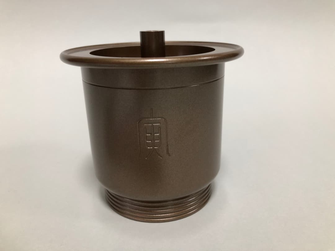 黄銅香炉 戊寅 蓮田修吾郎作 文化勲章受章 共箱 美品