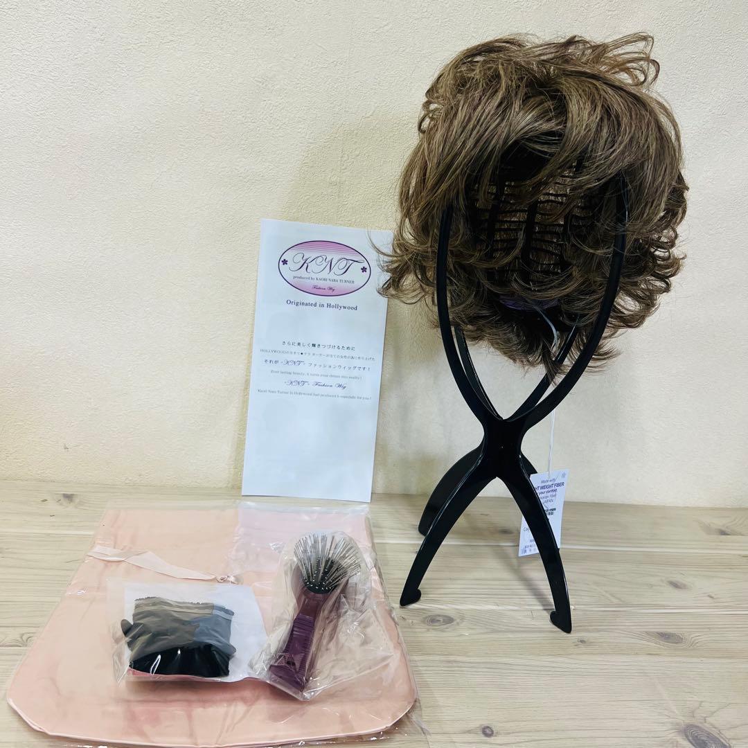 KNTファッションウィッグ カオリスタイル エアリーカール アッシュゴールド