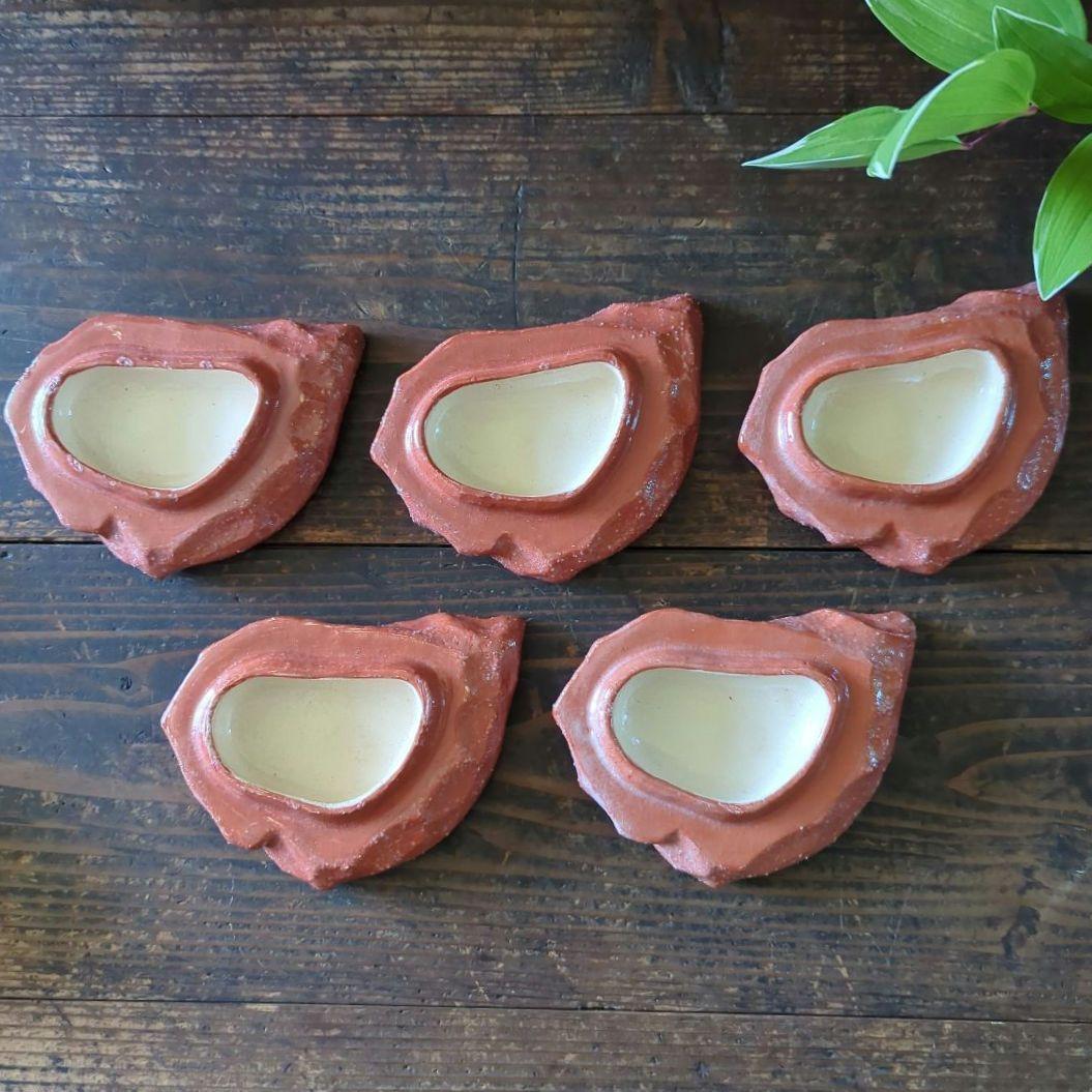 骨董茶道具 京焼 清水焼 醍醐窯 島荷平作 茶懐石 楽焼 赤楽 さざえ