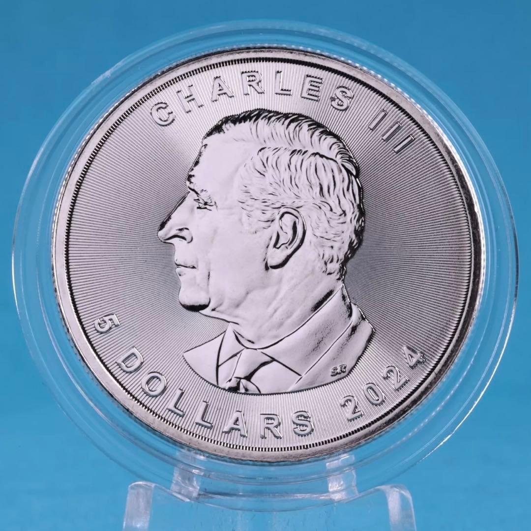 世界100枚限定！ メイプルリーフ 銀貨 カラー ミツバチ 動物と植物の