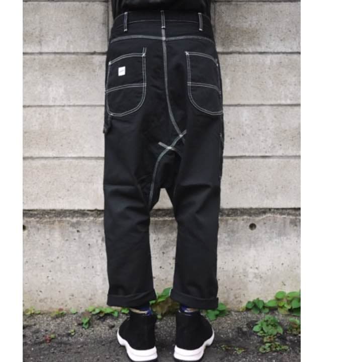 BLACK COMME des GARCONS ラメステッチウールサルエルパンツ COMME des