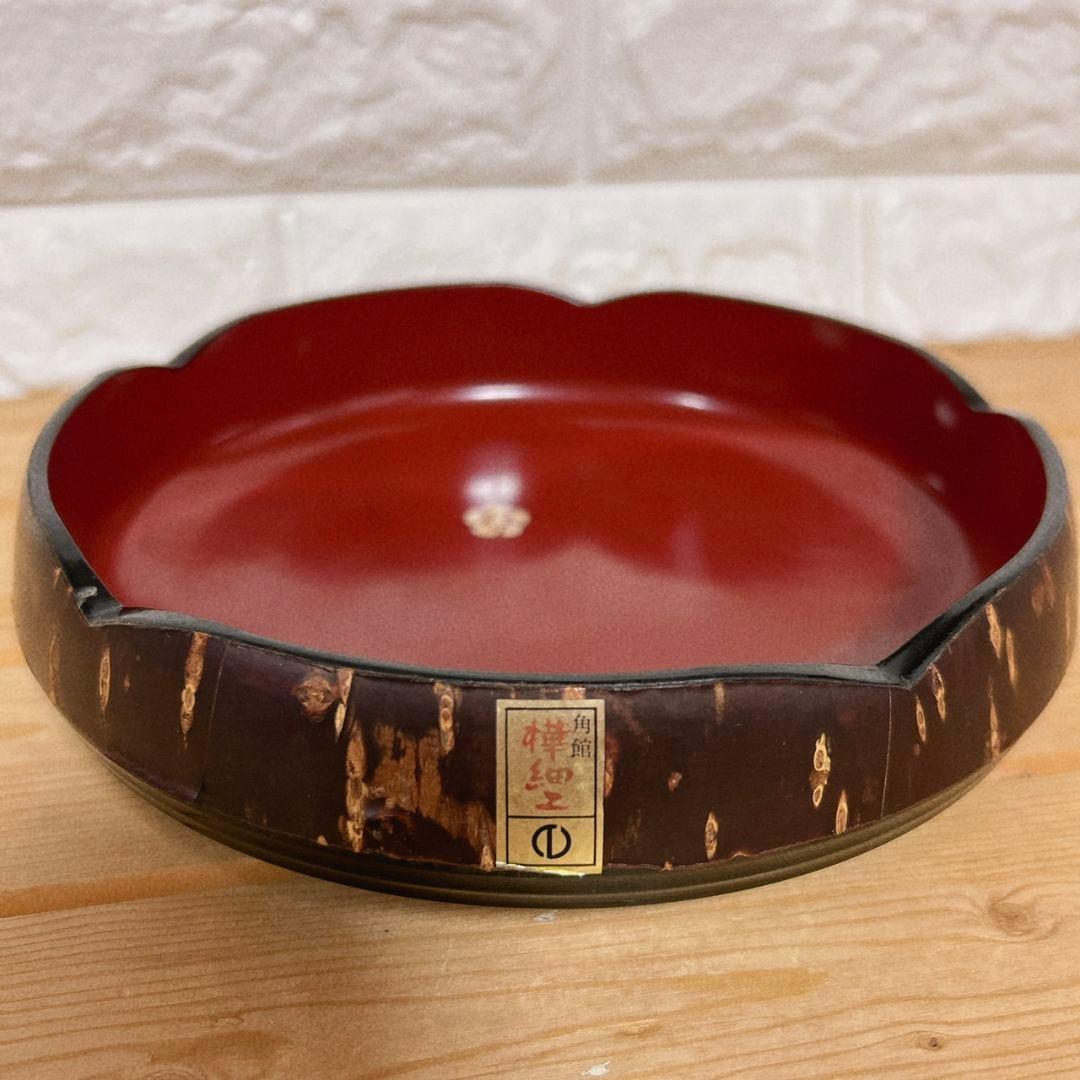 角館 樺細工 桜皮細工 螺鈿 伝統工芸品 花型 菓子入れ - メルカリ