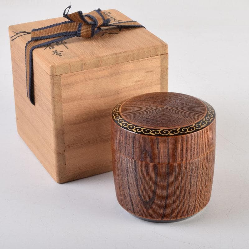 茶道具　塗師　春香作　唐草蒔絵　雪吹茶入　共箱　V　9144 茶道具 塗師 春香作 唐草蒔絵 雪吹茶入 共箱 V 9144の通販はau PAY