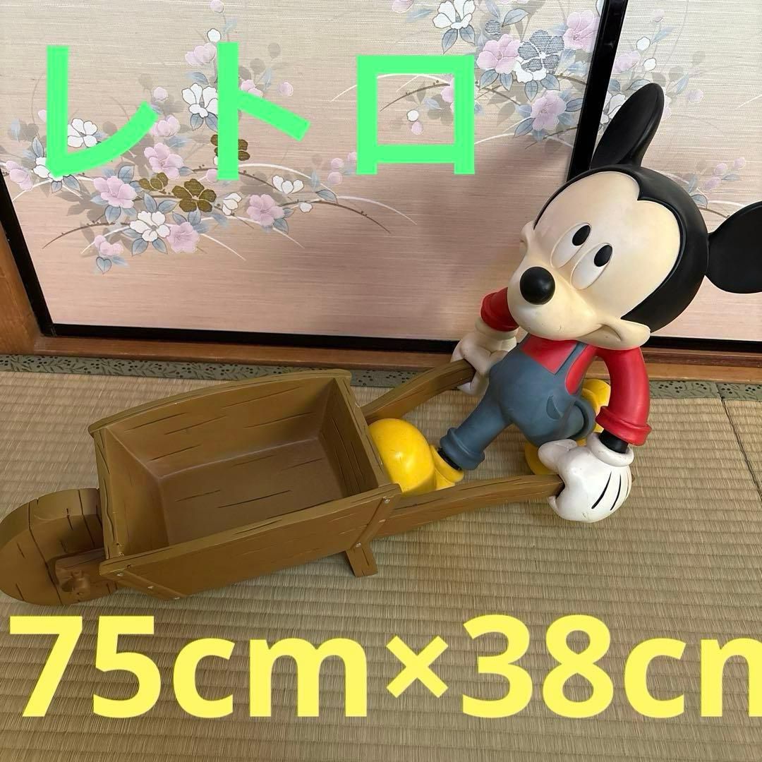 希少 ミッキーマウス ディズニー 特大 陶器 置物 レトロ コレクター