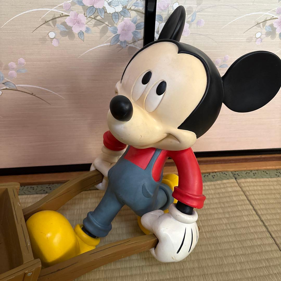 希少 ミッキーマウス ディズニー 特大 陶器 置物 レトロ コレクター