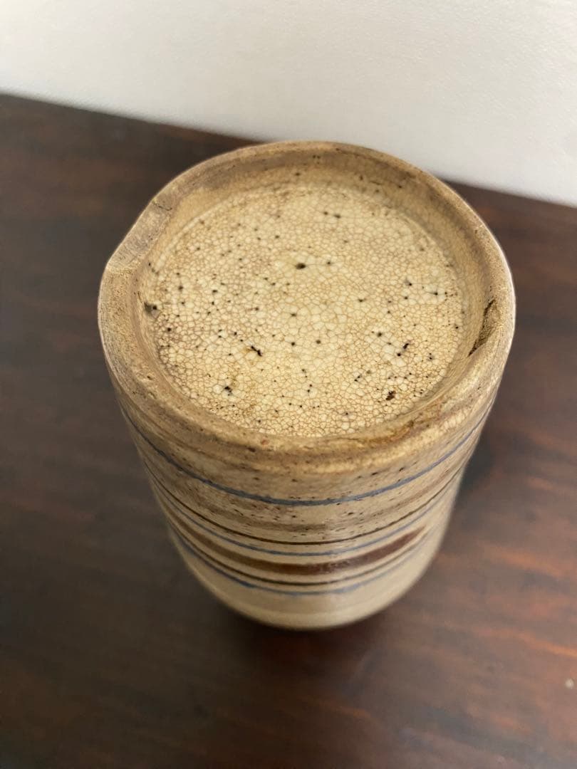 瀬戸輪線文徳利 麦藁 美術品・アンティーク・コレクション