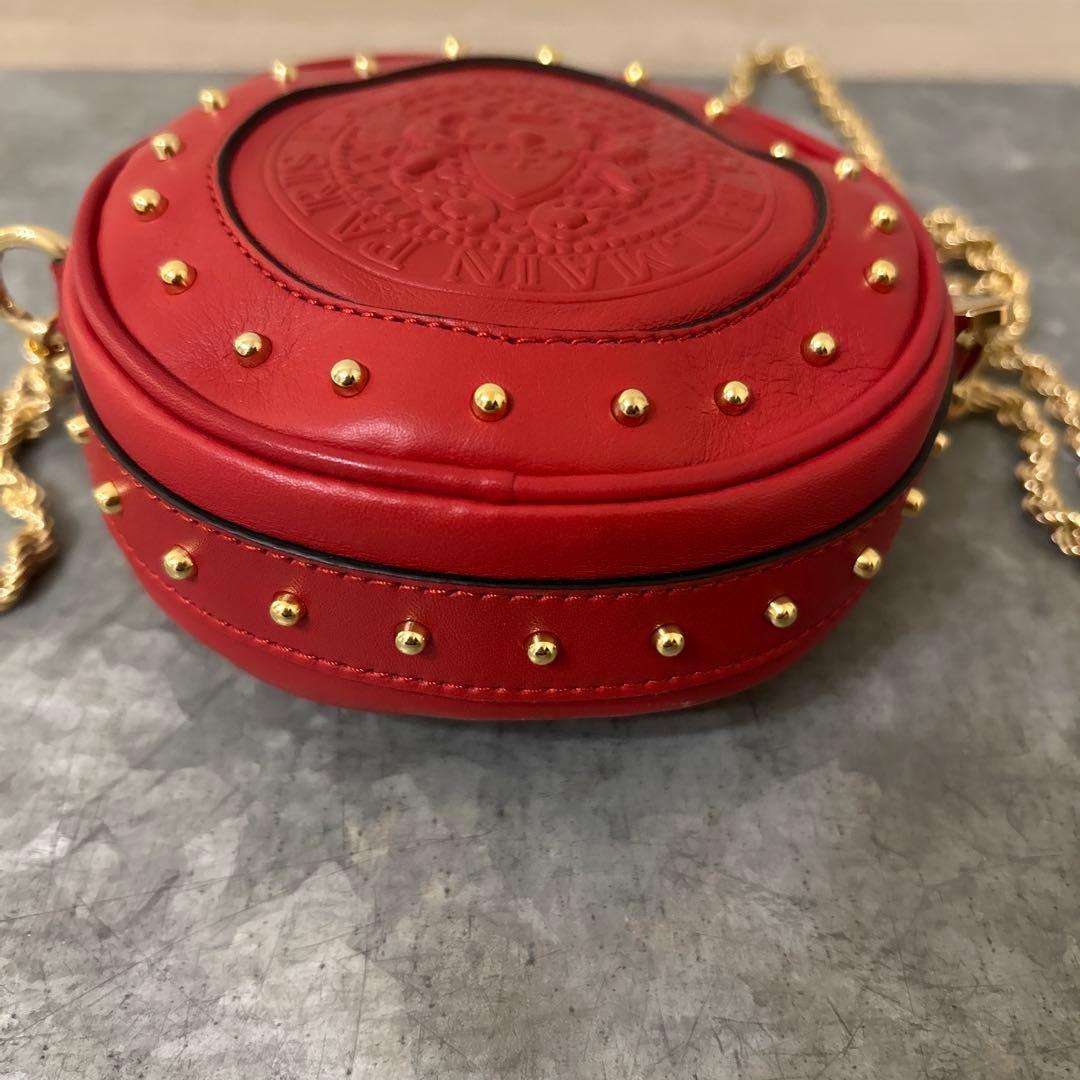 美品BALMAINバルマン　スタッズ チェーンショルダーバッグ　ディスコバッグ