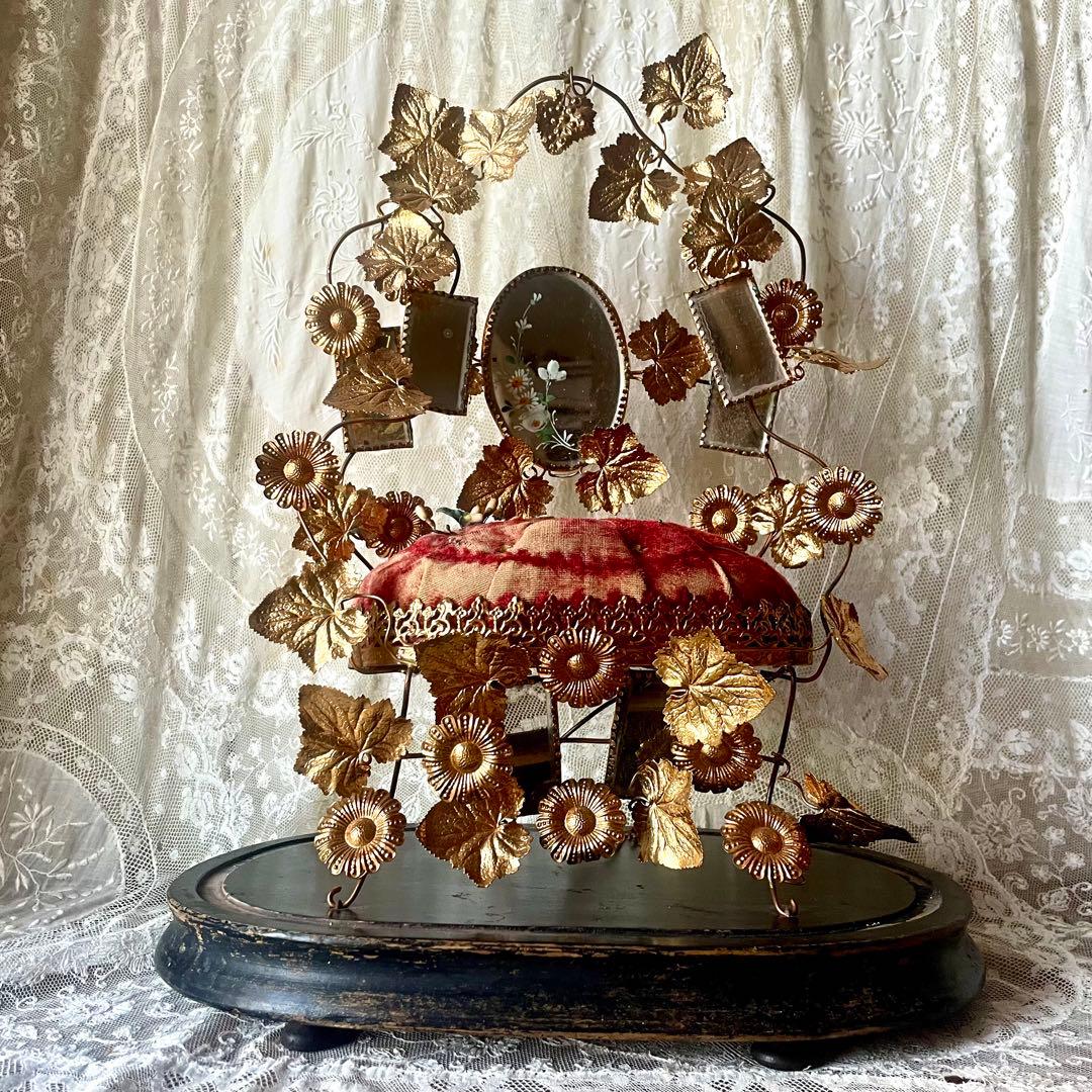 グローブドマリエワックスフラワーアンティークウエディングオブジェ