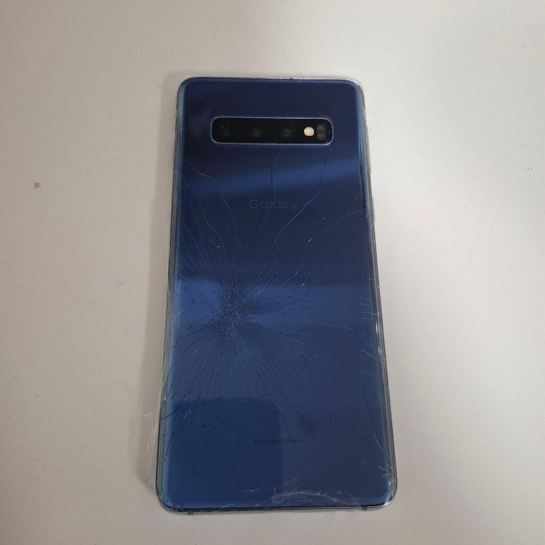 Galaxy S10 ブルー 画面ひび割れ - メルカリ