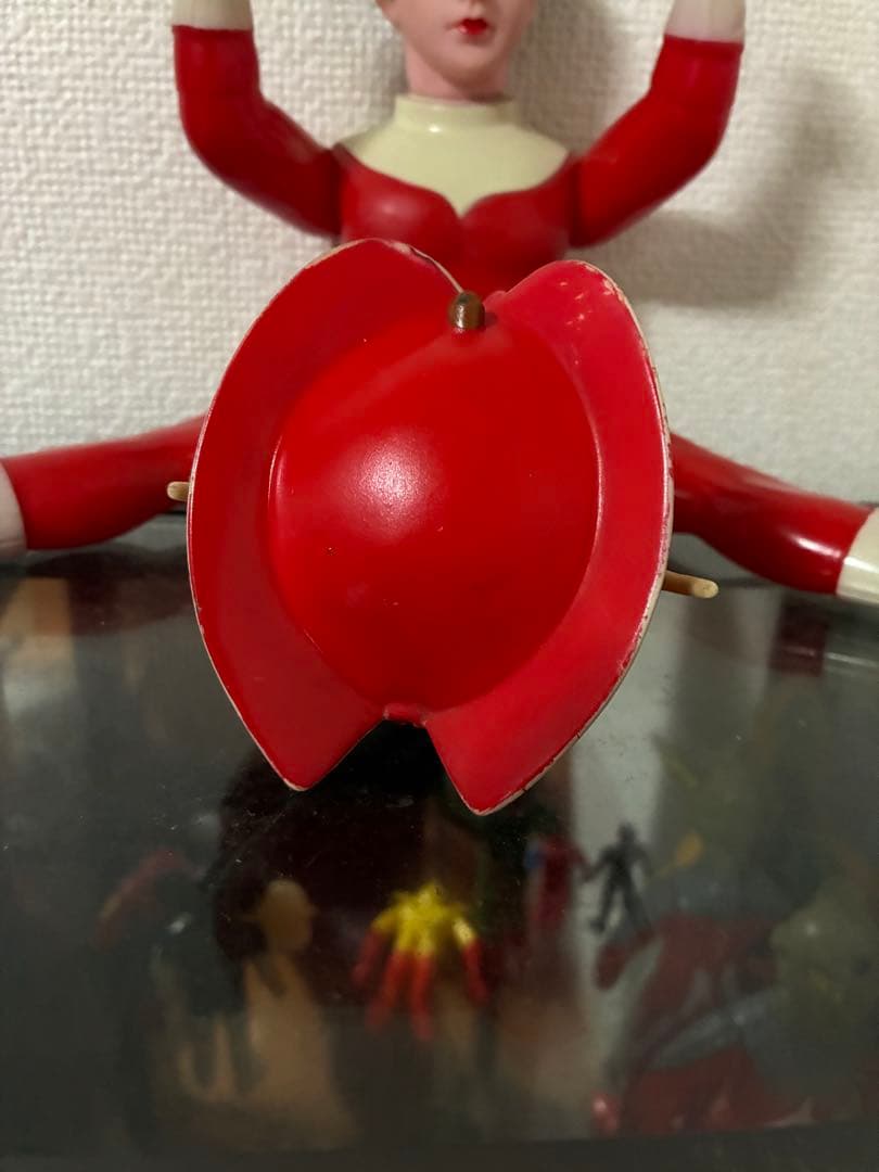 当時物 ブルマァク レッドマン 面取れソフビ