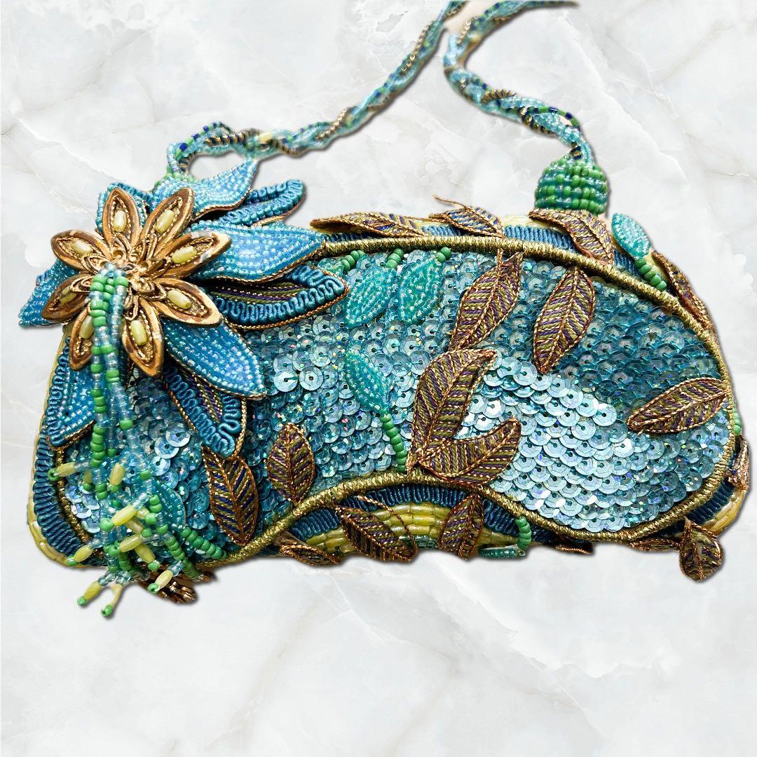 MARY FRANCES ビーズ刺繍 ショルダー パーティーバッグ
