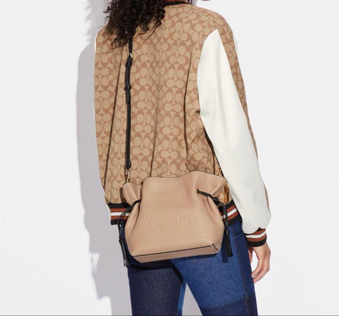 COACH アンディ　2way クロスボディーバック　ベージュ　レザー　本革