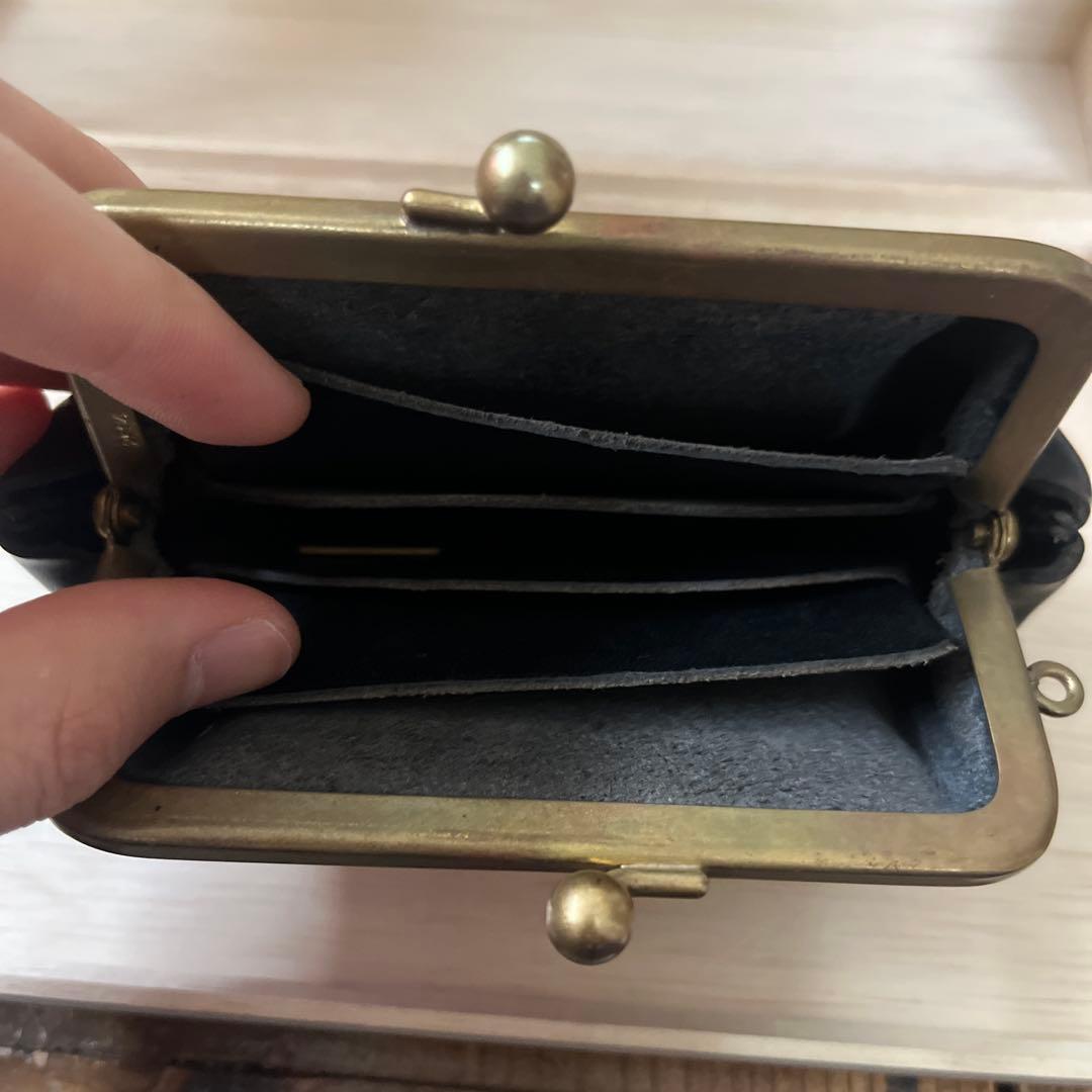 本革がま口財布