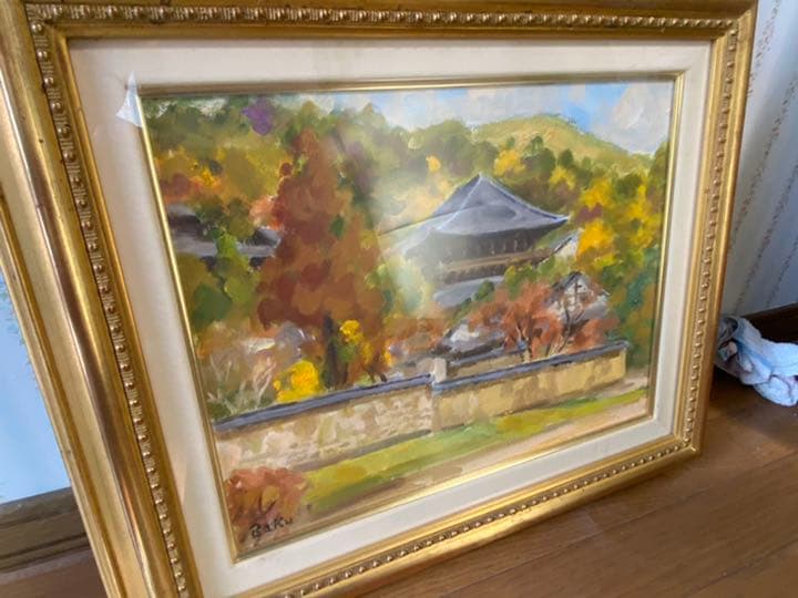 松浦莫章 【二月堂遠望】 油絵