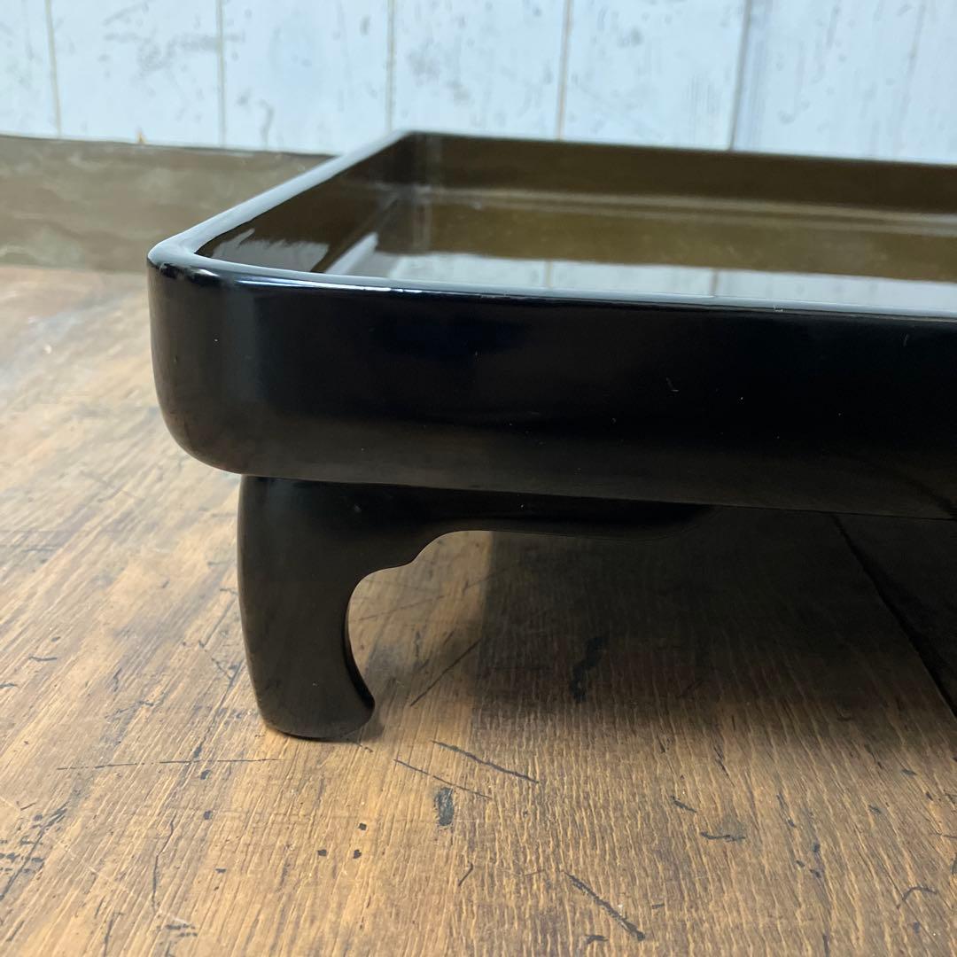 D-4 昭和レトロ 会議膳 膳 御膳5客セット セット売り 四角形 正方形 漆器