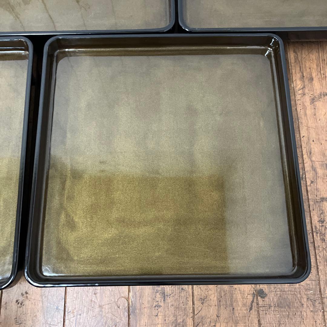 D 4 昭和レトロ 会議膳 膳 御膳5客セット セット売り 四角形 正方形