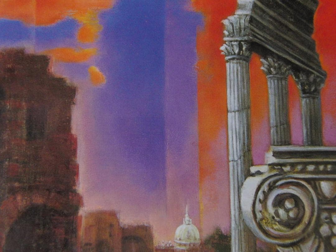 日下常由、【古代遺跡の賦】、希少な額装用画集より、新品額装付