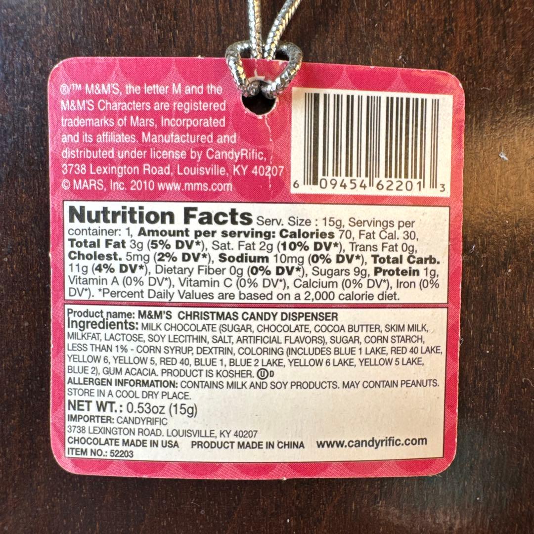 M&M's サンタ ディスペンサー