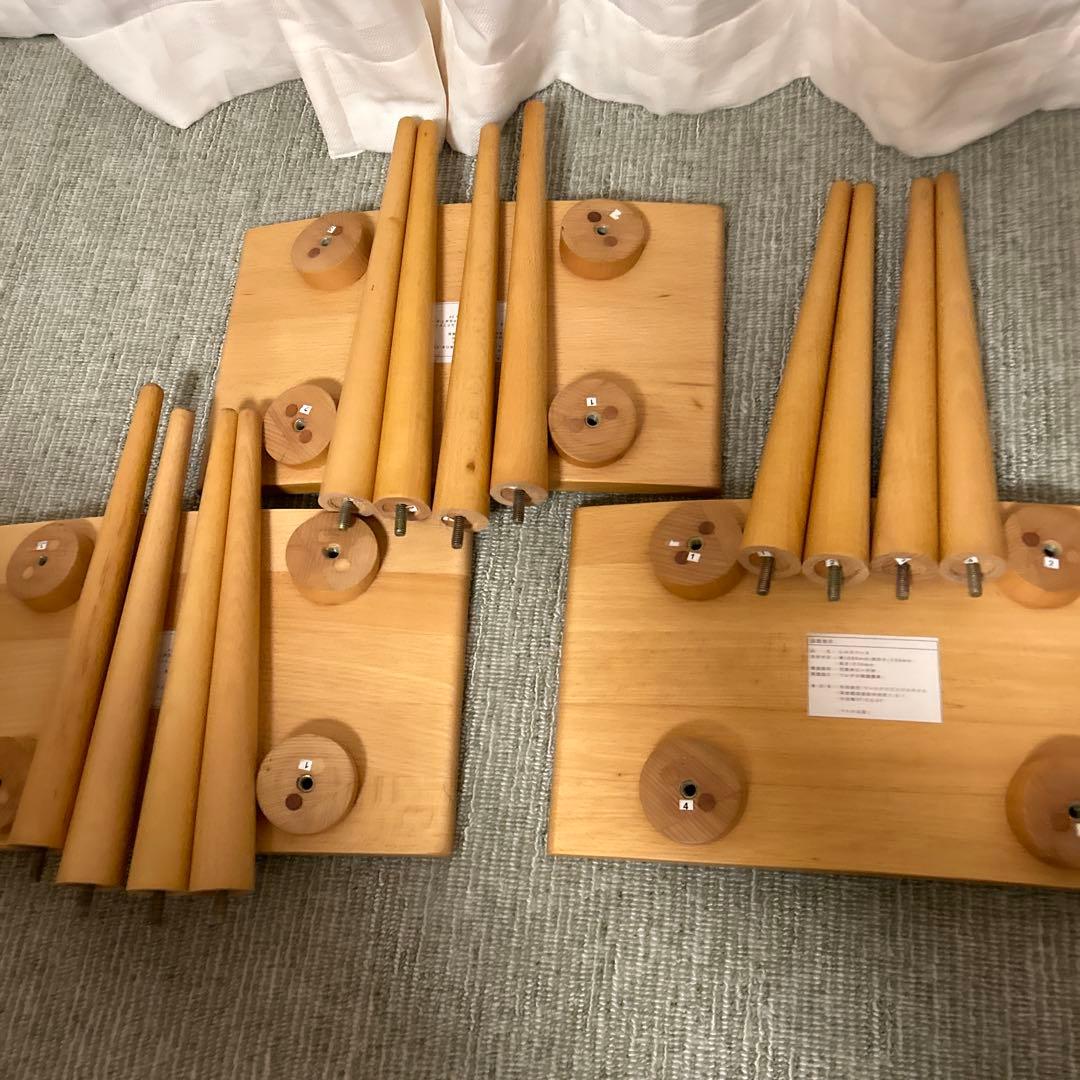 簡単組立　木製スツール 3個セット 椅子