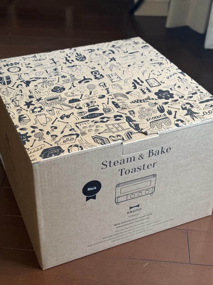 BRUNO】（新品未使用）スチーム＆ベイクトースター ブラック