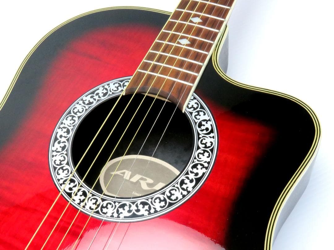 ⭕ARIA 激渋 アリア 虎杢 トラ目 エレアコ アコースティックギ