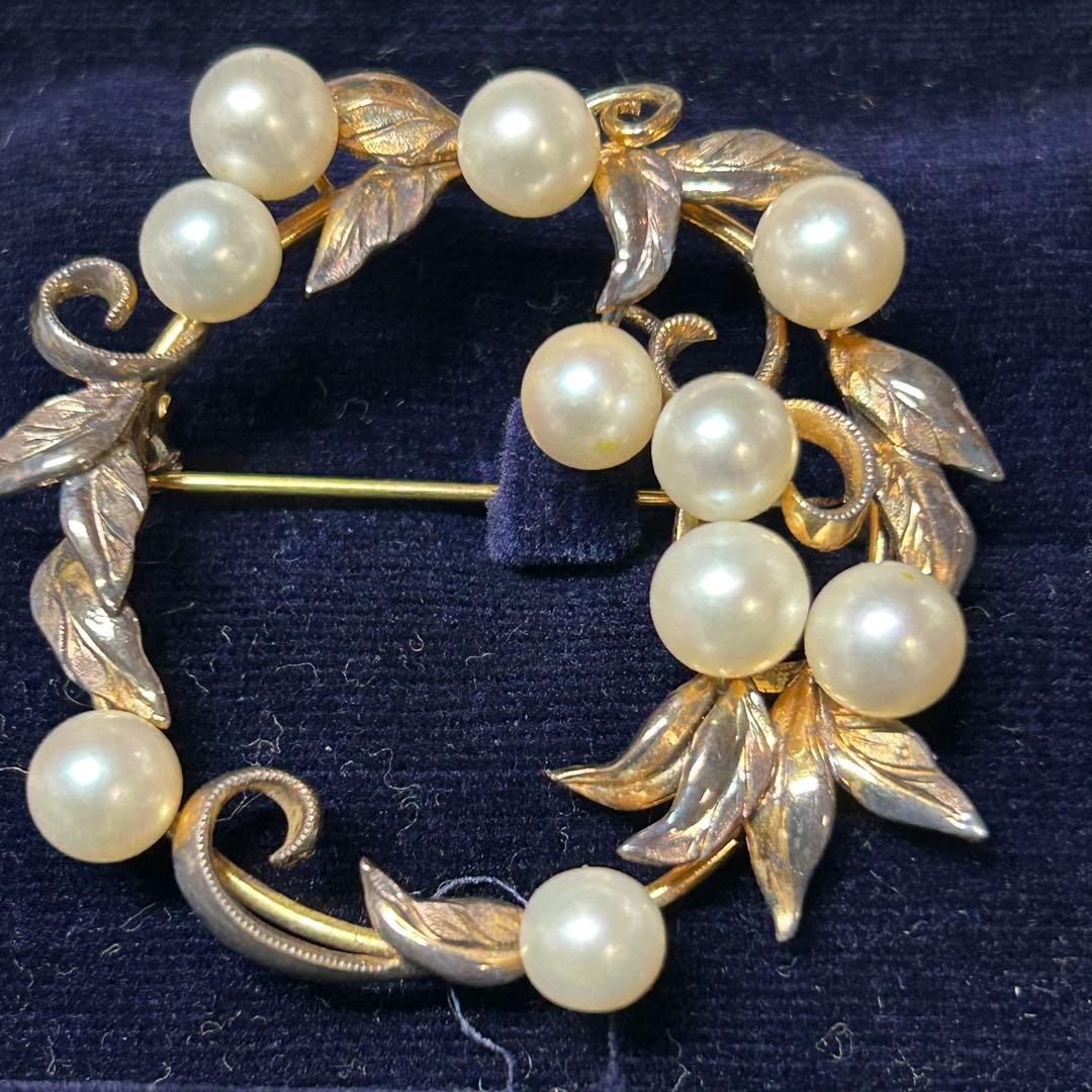 大丸製 ビンテージ真珠ブローチ