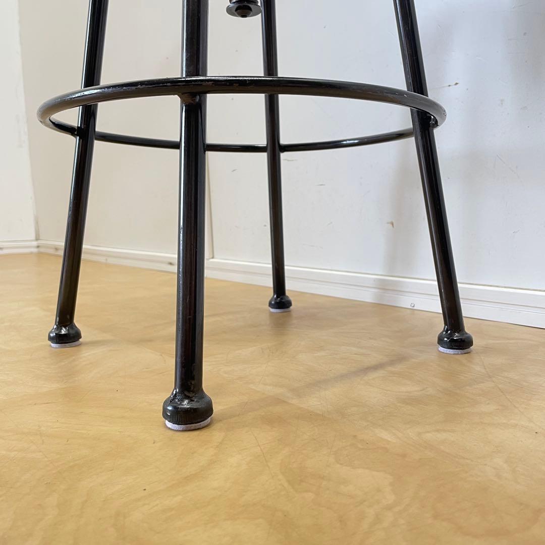 関家具 回転スツール クラッシュゲート 椅子 丸イス チェア アイアン 鉄脚