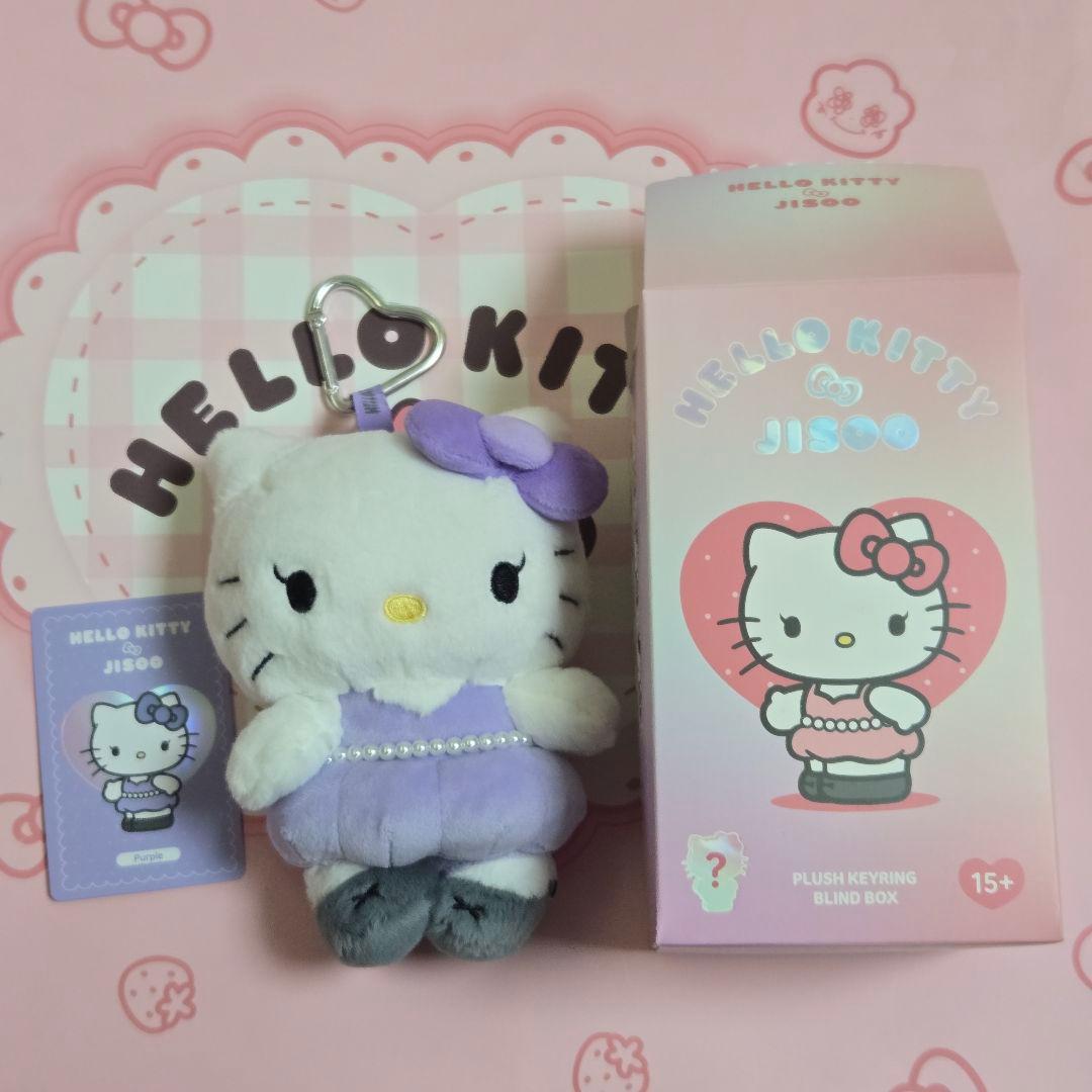 BLACKPINK ジス ハローキティぬいぐるみ キーホルダー パープル 紫