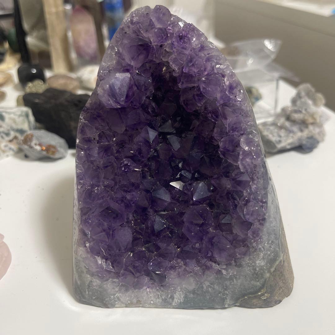 アメジスト ポイント型クリスタル 約15cm 美術品・アンティーク