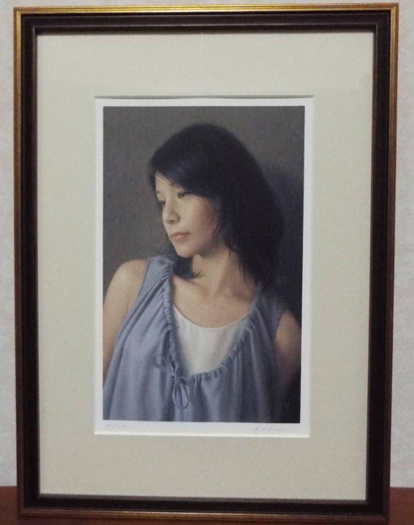 塩谷亮 版画 リトグラフ 限定 署名 サイン 風韻 写実絵画 写実画
